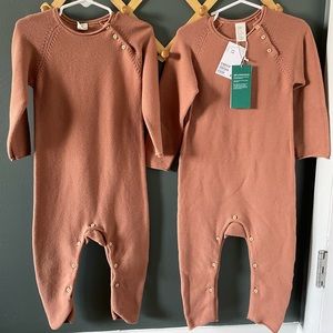 Two H&M Knit Toddler Jumpsuits